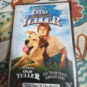 Disney Old Yeller 2-Movie Collection DVD with Blue and Brown Cover